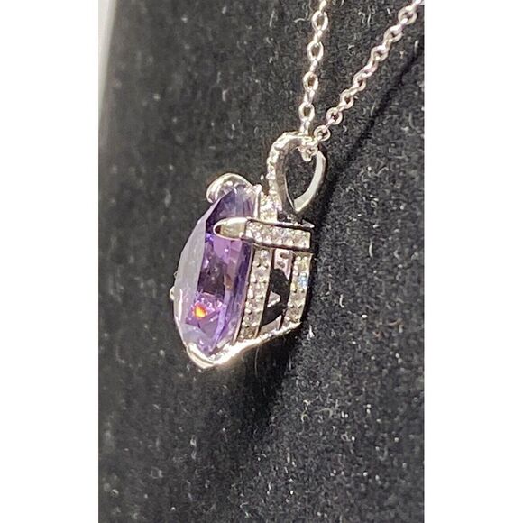 Tiara SP2375WAM Teardrop 18" Pendant Necklace in Sterling Silver MSRP $140 NM214 - Picture 3 of 5